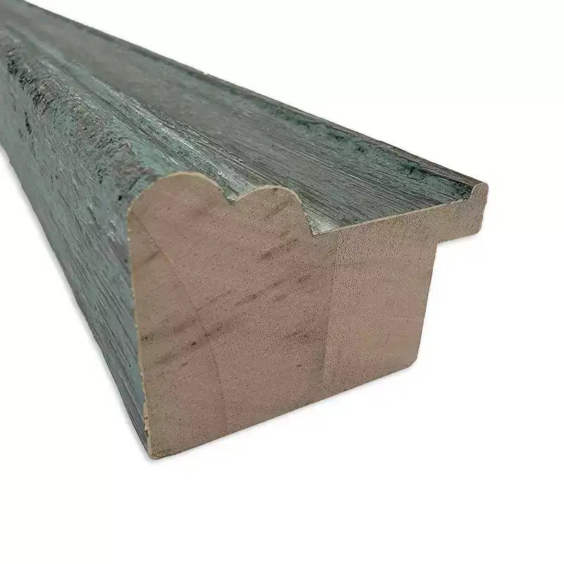 Specchio da porta a figura intera con cornice in legno verde acqua/grigio, rettangolare, per 1 persona, 17,5"L x 51,5"A