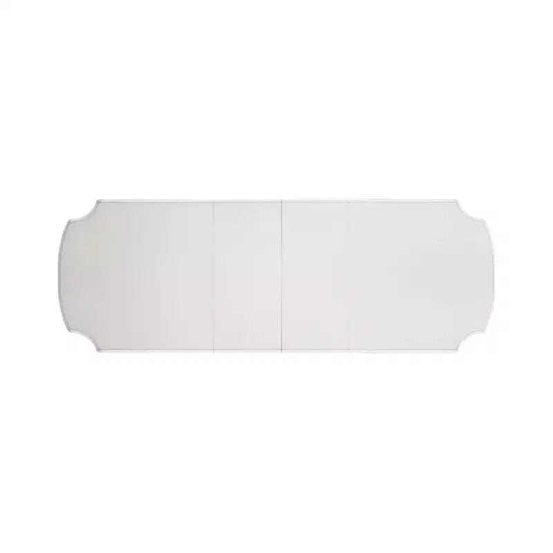 Tavolo da pranzo doppio piedistallo bianco da 345 cm, 10 posti