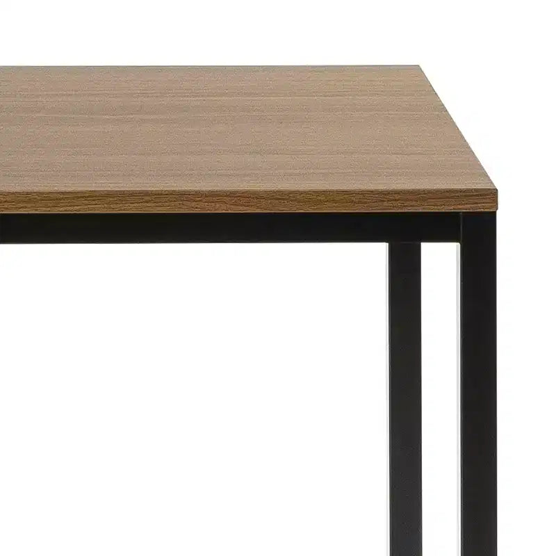 Scrivania con struttura metallica da 47'', marrone / naturale / bianco, singola