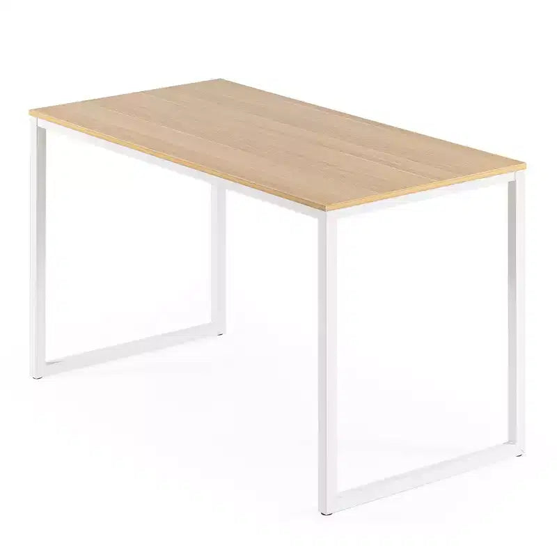 Scrivania con struttura metallica da 47'', marrone / naturale / bianco, singola