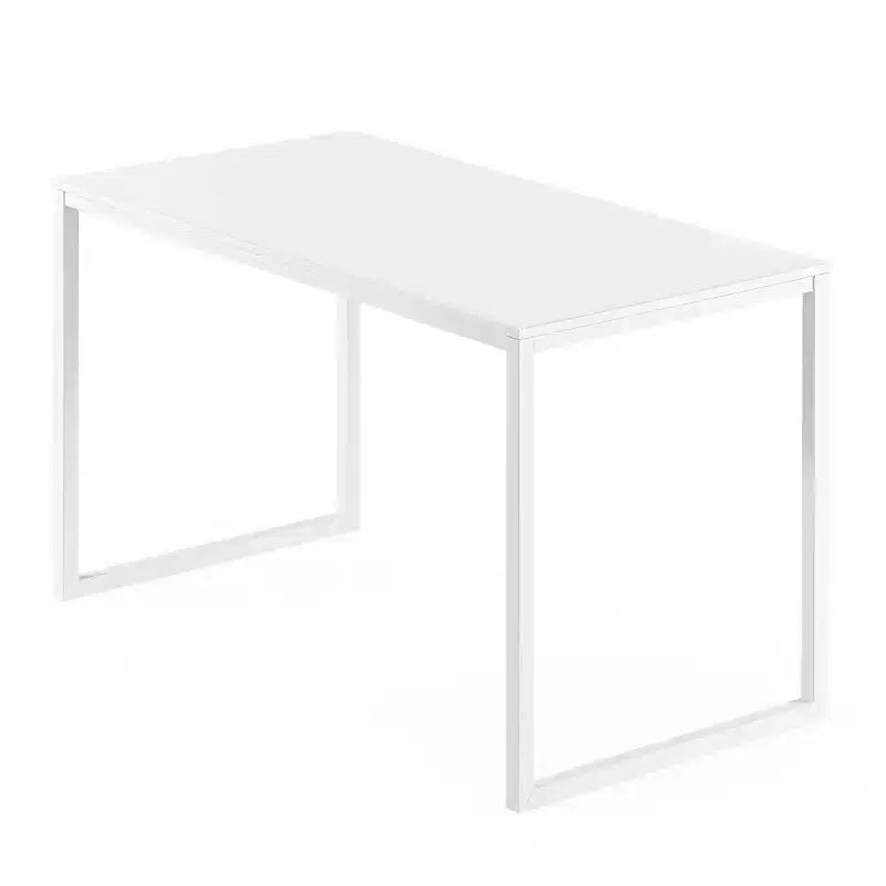 Scrivania con struttura metallica da 47'', marrone / naturale / bianco, singola