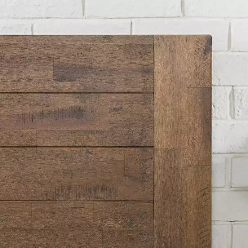 Struttura letto a piattaforma in legno marrone con testiera – Queen / King, Adatta a 2