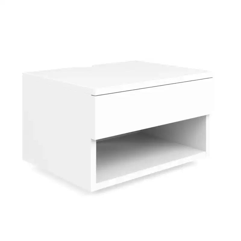 Wall Mount Shelf Side Table – Light Oak / Matte White / Walnut, Single