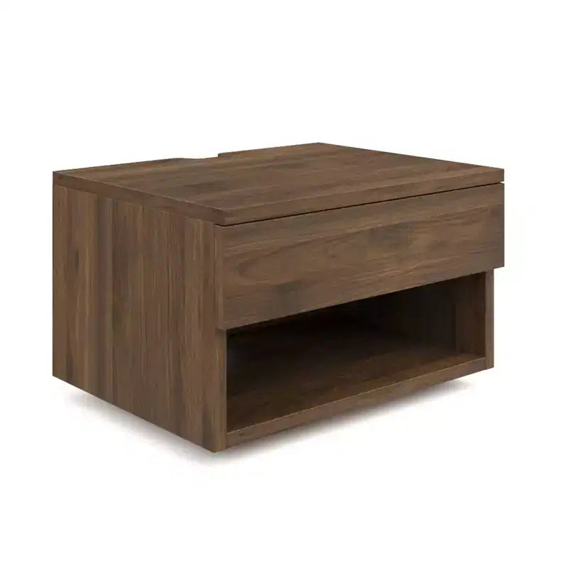 Wall Mount Shelf Side Table – Light Oak / Matte White / Walnut, Single