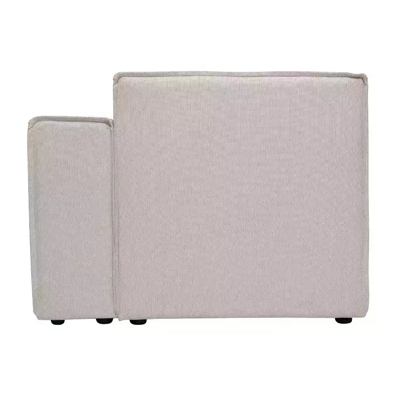Poltrona Modulare Lato Destro Crema / Grigio Scuro / Grigio, Seduta Singola, Capacità 136 kg