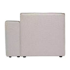 Poltrona Modulare Lato Destro Crema / Grigio Scuro / Grigio, Seduta Singola, Capacità 136 kg