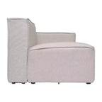 Poltrona Modulare Lato Destro Crema / Grigio Scuro / Grigio, Seduta Singola, Capacità 136 kg
