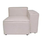 Poltrona Modulare Lato Destro Crema / Grigio Scuro / Grigio, Seduta Singola, Capacità 136 kg