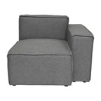 Poltrona Modulare Lato Destro Crema / Grigio Scuro / Grigio, Seduta Singola, Capacità 136 kg