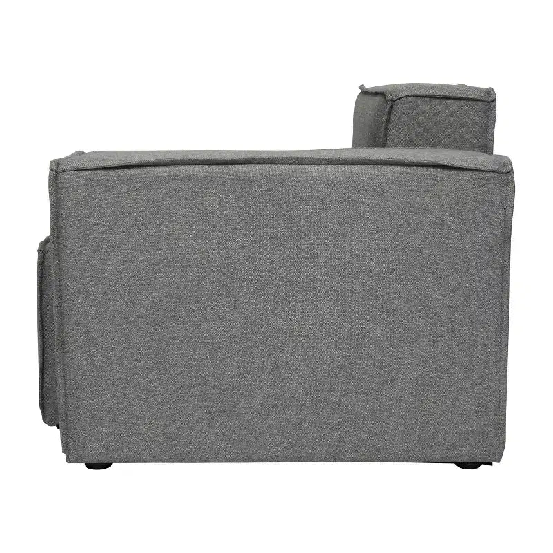 Poltrona Modulare Lato Destro Crema / Grigio Scuro / Grigio, Seduta Singola, Capacità 136 kg