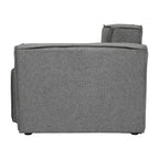 Poltrona Modulare Lato Destro Crema / Grigio Scuro / Grigio, Seduta Singola, Capacità 136 kg