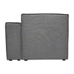 Poltrona Modulare Lato Destro Crema / Grigio Scuro / Grigio, Seduta Singola, Capacità 136 kg