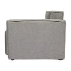 Poltrona Modulare Lato Destro Crema / Grigio Scuro / Grigio, Seduta Singola, Capacità 136 kg