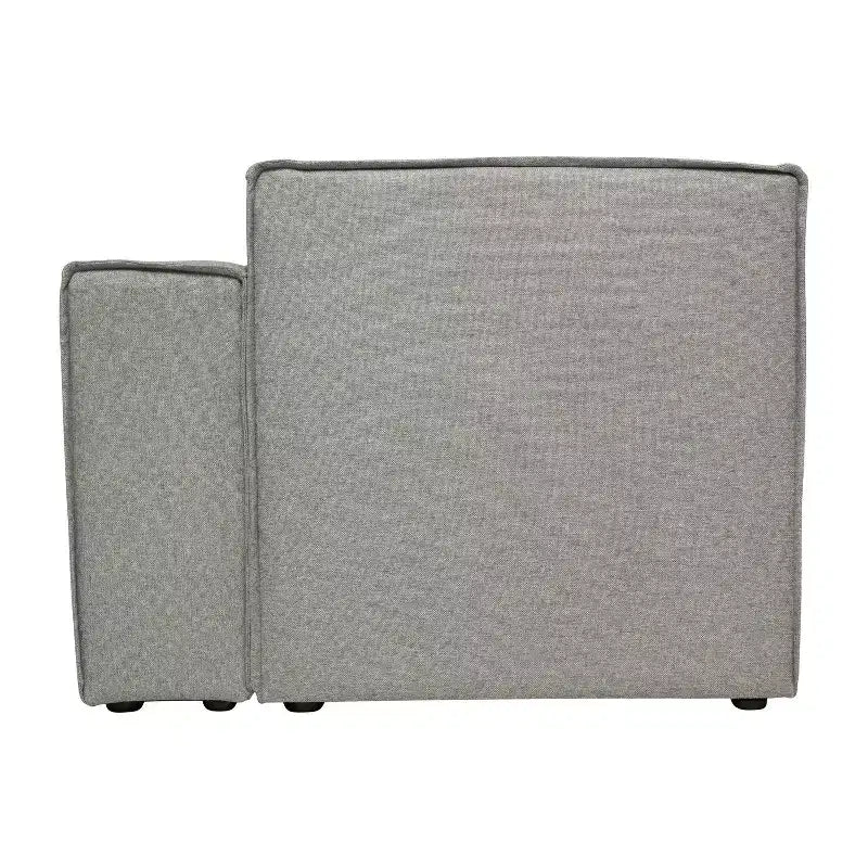 Poltrona Modulare Lato Destro Crema / Grigio Scuro / Grigio, Seduta Singola, Capacità 136 kg
