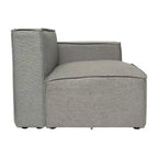 Poltrona Modulare Lato Destro Crema / Grigio Scuro / Grigio, Seduta Singola, Capacità 136 kg
