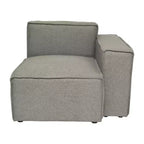 Poltrona Modulare Lato Destro Crema / Grigio Scuro / Grigio, Seduta Singola, Capacità 136 kg