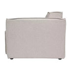 Poltrona Modulare Lato Destro Crema / Grigio Scuro / Grigio, Seduta Singola, Capacità 136 kg