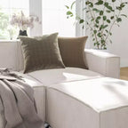 Poltrona Modulare Lato Destro Crema / Grigio Scuro / Grigio, Seduta Singola, Capacità 136 kg