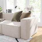 Poltrona Modulare Lato Destro Crema / Grigio Scuro / Grigio, Seduta Singola, Capacità 136 kg
