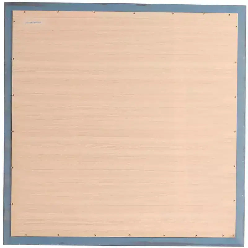 Specchio da comò quadrato con cornice, blu/bianco, singolo, 38" x 38"