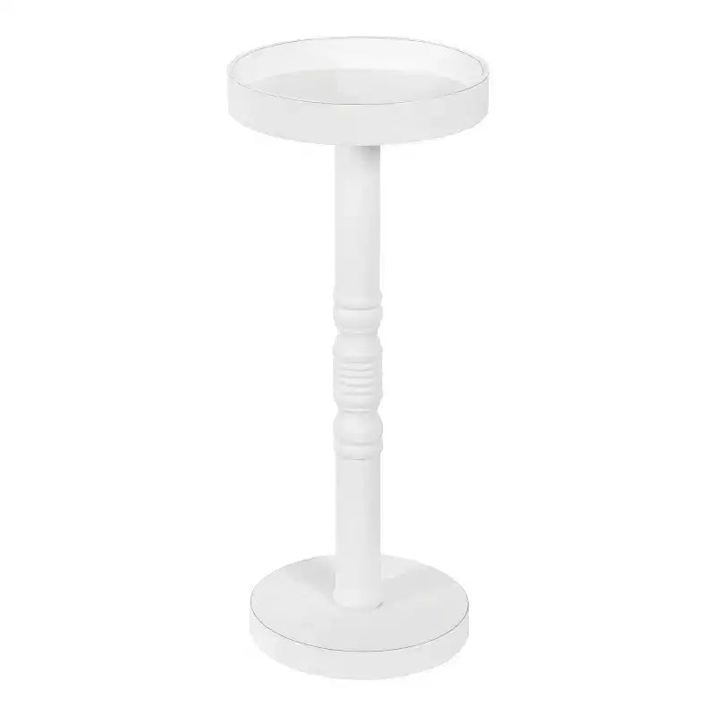 Pedestal End Table – Single, Available in Black / Gray / Rustic Brown / White