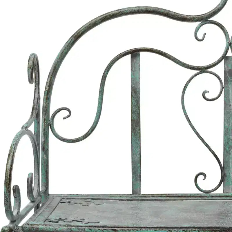 Scaffale in ferro a 4 ripiani, per interni/esterni, verde scuro antico / bianco antico / ruggine nera / blu muschio / marrone rustico, montaggio senza bisogno di attrezzi