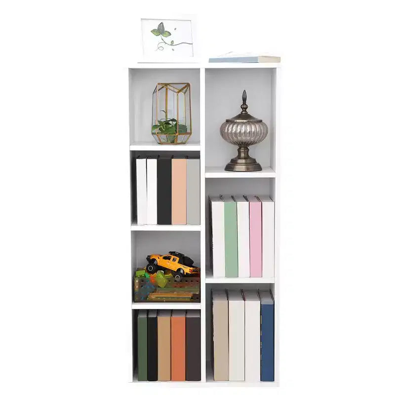 Libreria bianca a 7 scomparti – Autoportante, montaggio singolo