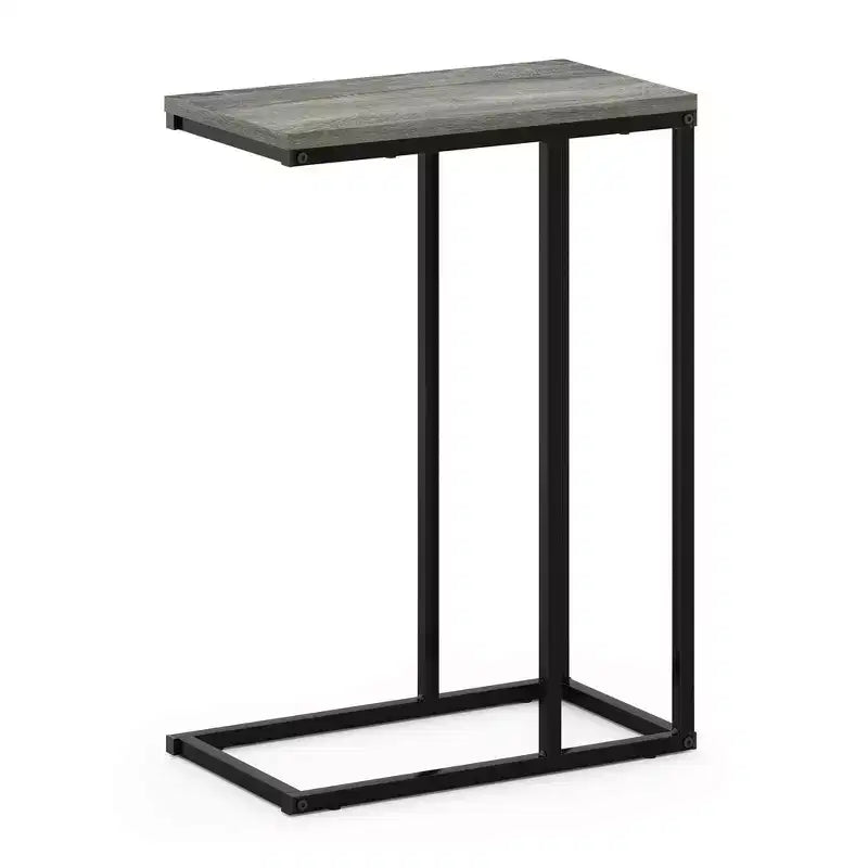 Gray & Black Rectangle Side End Table for 1