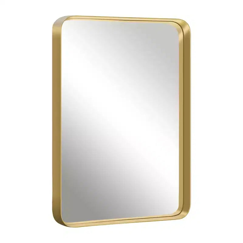 Specchio da parete rettangolare con cornice in metallo nero/oro, 38"×26" o 40"×30"